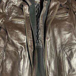 Wilsons Leather Dark Brown Bomber Jacket